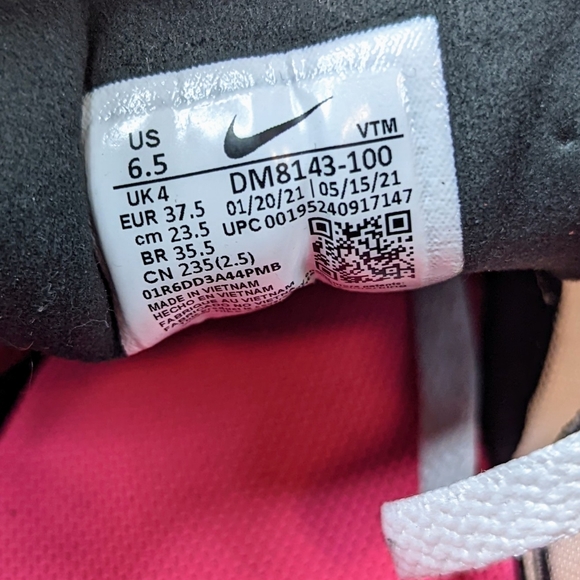 New With Box! Nike Waffle One SE Do You White/Black/Hyper Pink/Lime Glow Sz 6.5 - Picture 9 of 10